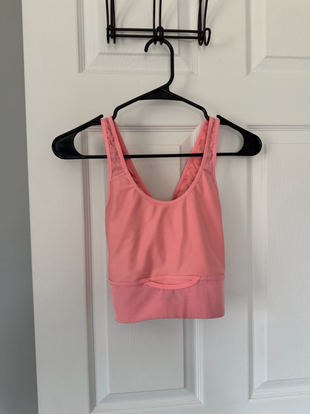 Under Armour Pink Scoop-Back Low-Impact Sports Bra Crop
